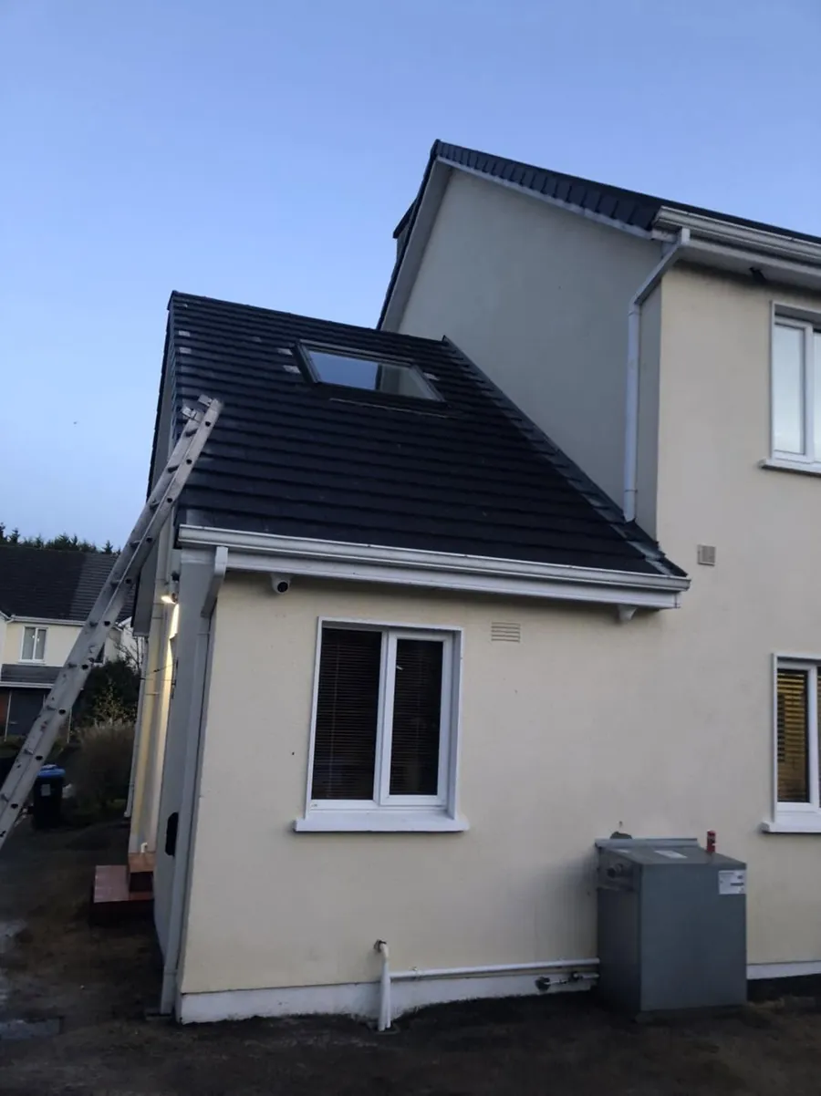Finished re-roof on a semi-detached house, Flaherty Roof and Driveways