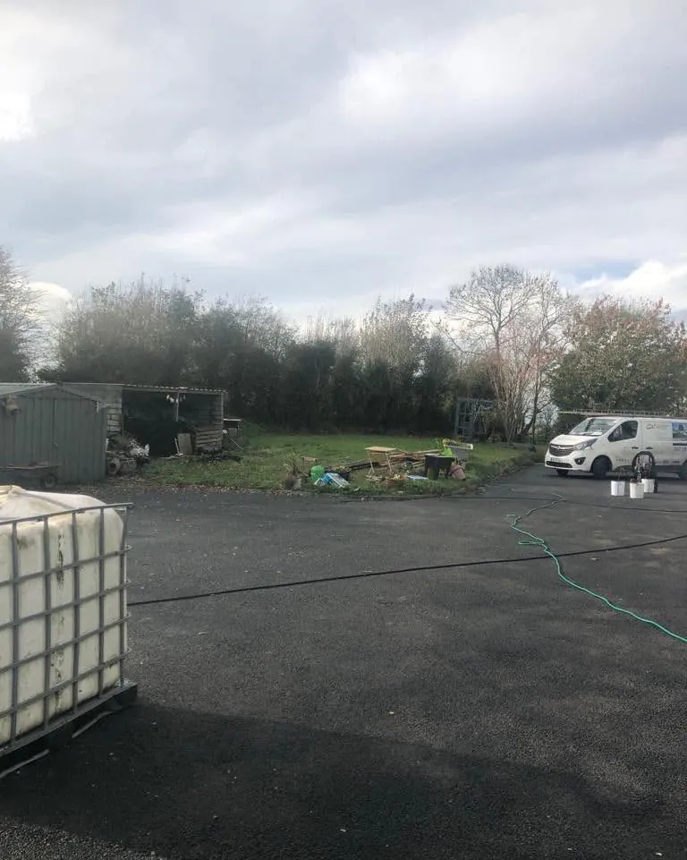 Tarmac yard at a rural property, Flaherty Roof and Driveways