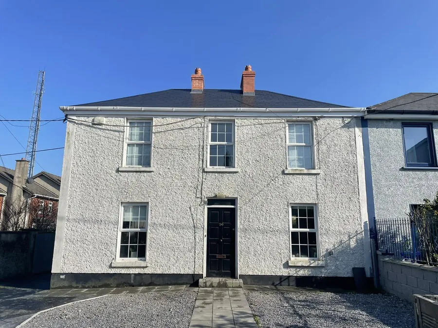 Two-storey town house with a new slate roof and chimney pots, Flaherty Roof and Driveways